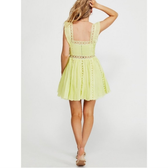 FP One Verona Dress in lime by free people - Picture 7 of 14